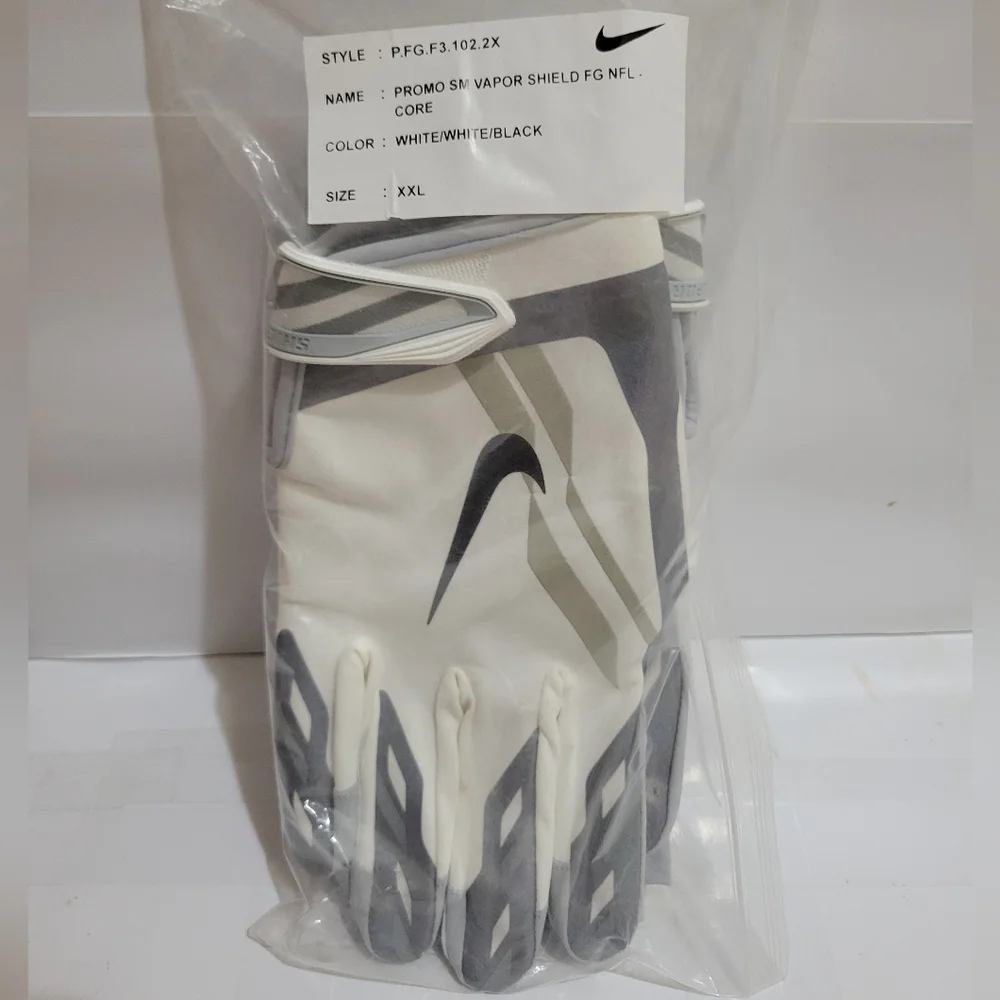 Nike Vapor‎ Shield NFL Football White Gloves